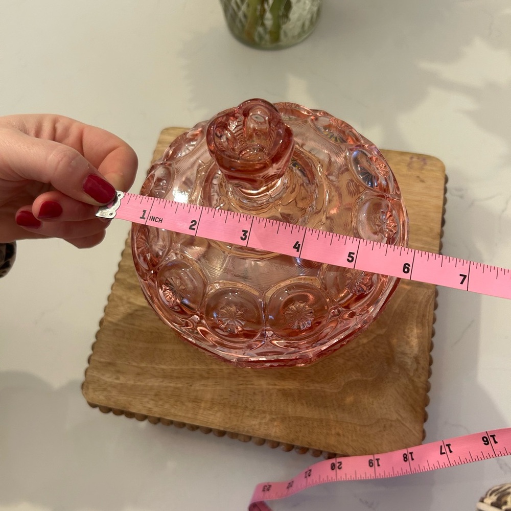 Pink Moon and Stars Covered Compote Candy Dish - Picture 7 of 8